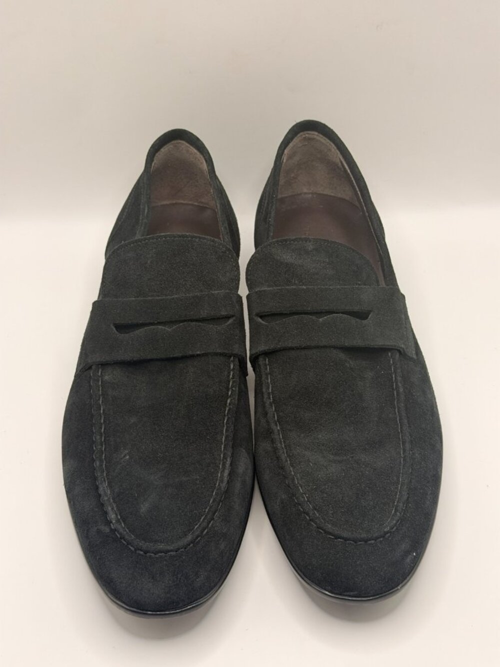 TO BOOT NEW YORK Men Black Suede Penny Loafer Sz 11
